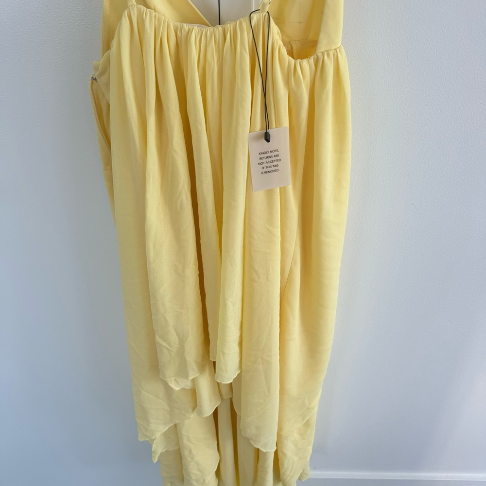 Lovers + Friends Pale Yellow Spaghetti Strap Midi Dress - Picture 6 of 7